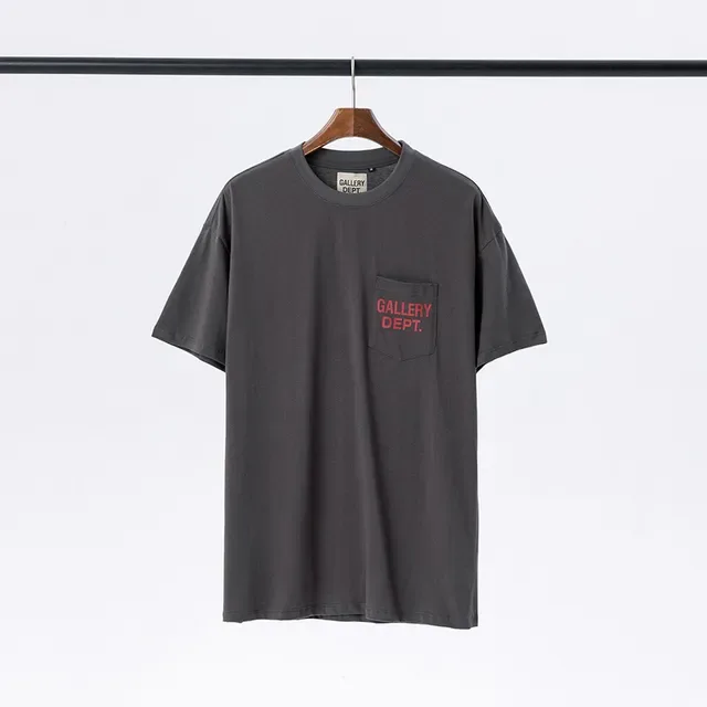 Gallery Dept Chest Pocket Logo Black T-Shirt 7
