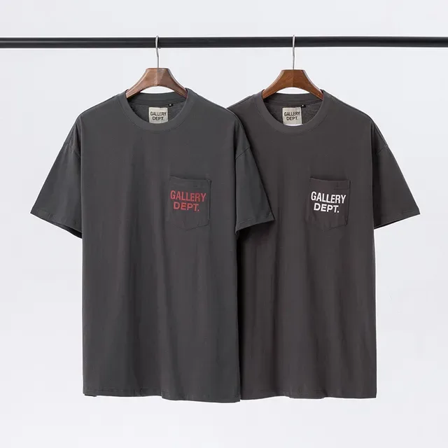 Gallery Dept Chest Pocket Logo Black T-Shirt 8