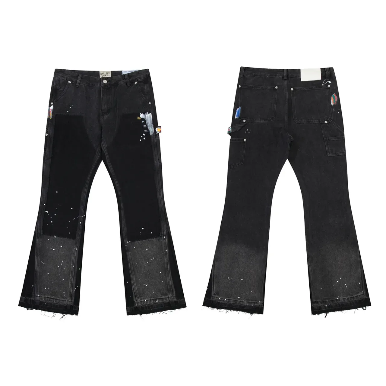 Gallery Dept Paint Splatter Patchwork Flared Jeans 3