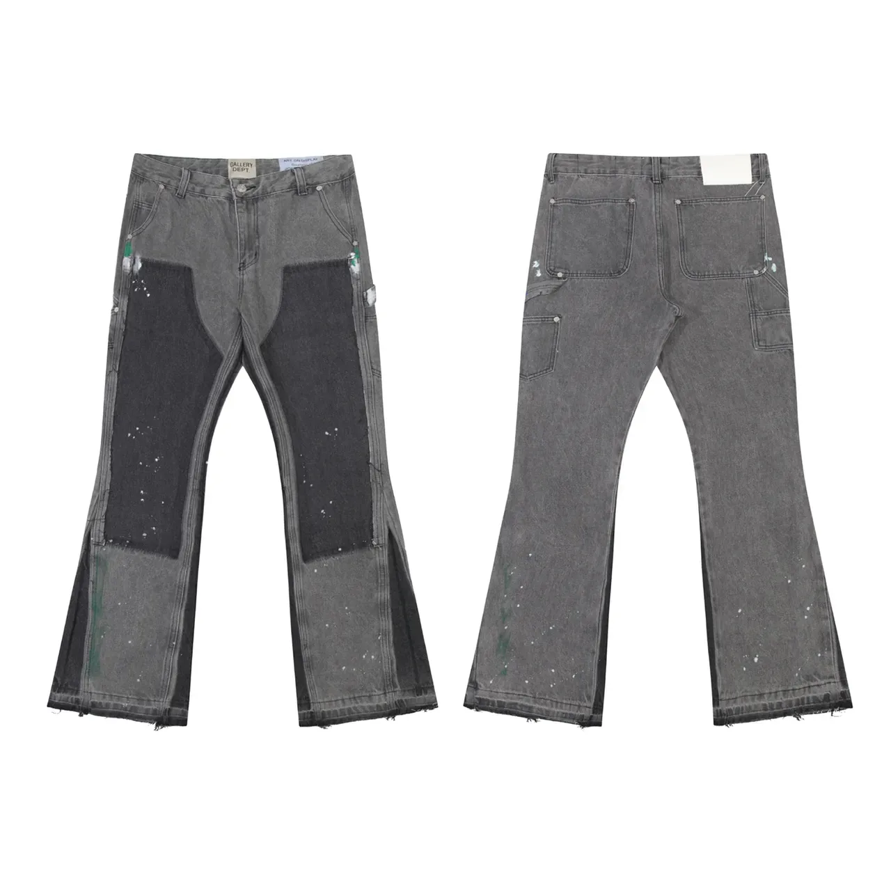 Gallery Dept Paint Splatter Patchwork Flared Jeans 4