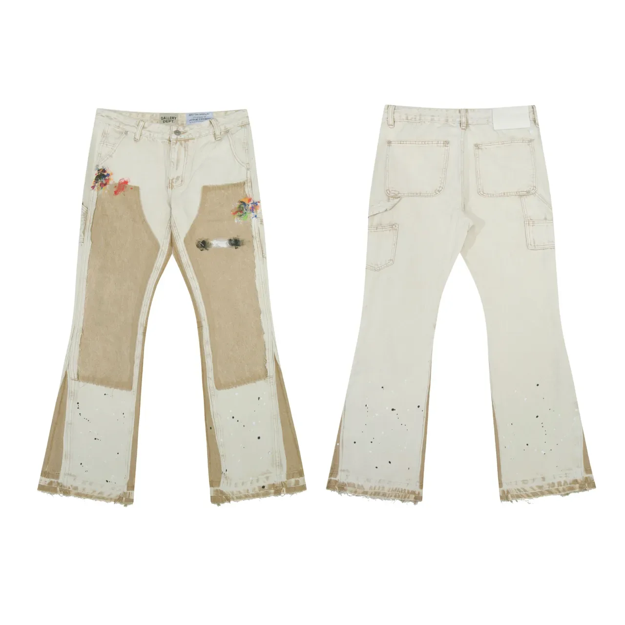 Gallery Dept Paint Splatter Patchwork Flared Jeans 5
