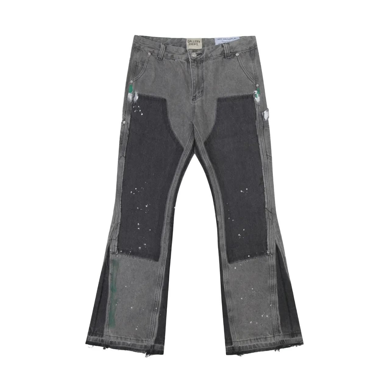 Gallery Dept Paint Splatter Patchwork Flared Jeans 8