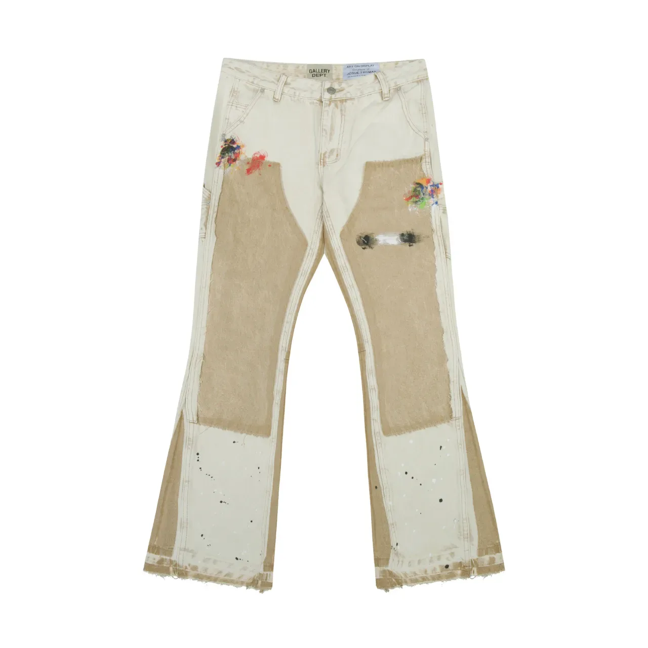 Gallery Dept Paint Splatter Patchwork Flared Jeans 10