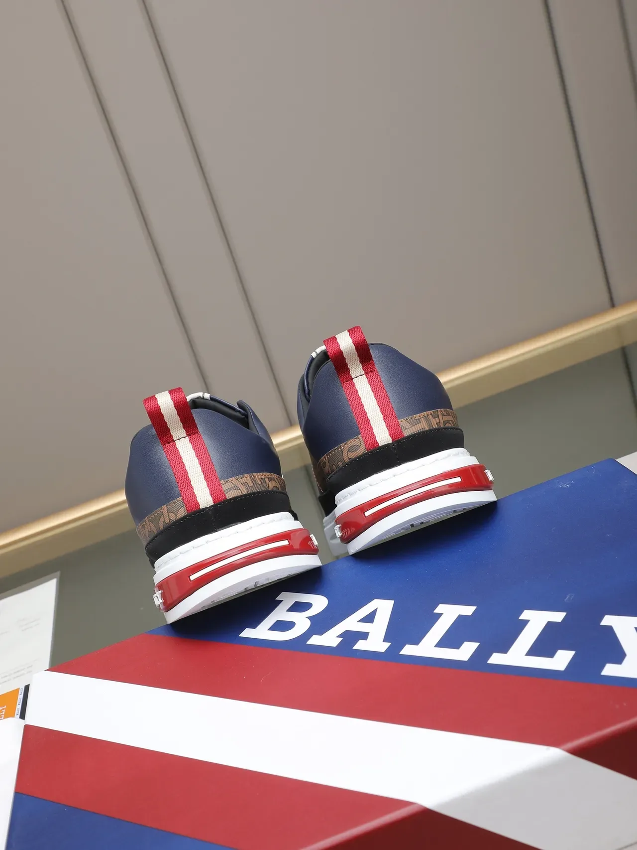 Bally Navy Monogrammed Side Panel Lifestyle Sneaker 3