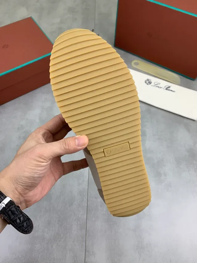 Beige and Off-White Suede Leather Low-Top Lace-Up Lifestyle Sneaker 2