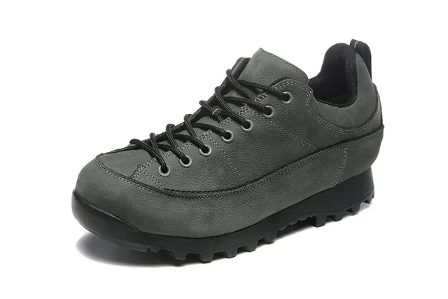 Beige Brown Low-Top Hiking-Style Suede-Like Upper Sneakers 21
