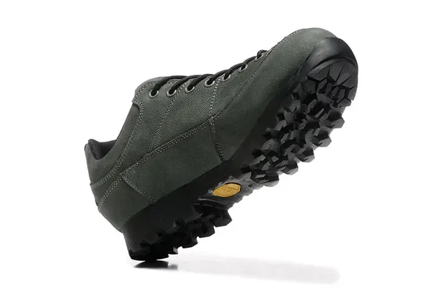 Beige Brown Low-Top Hiking-Style Suede-Like Upper Sneakers 22