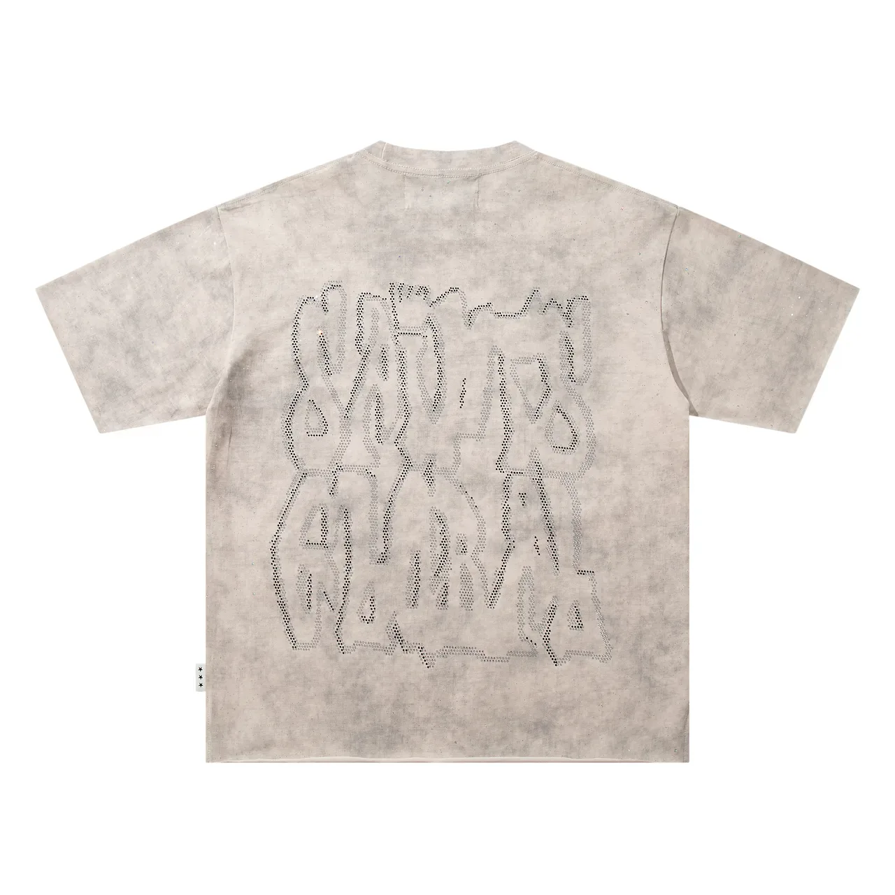 Beige Multicolor Oversized Fit Distressed Wash Top 5