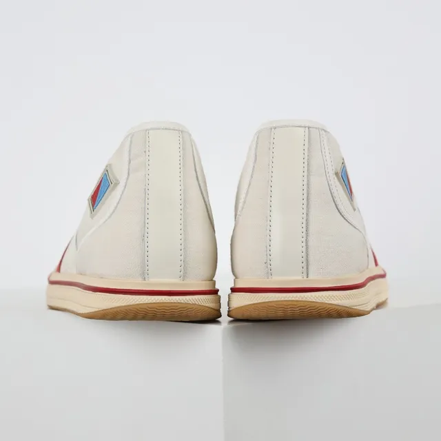 Beige Red High-Top Canvas Upper Lifestyle Sneakers 8