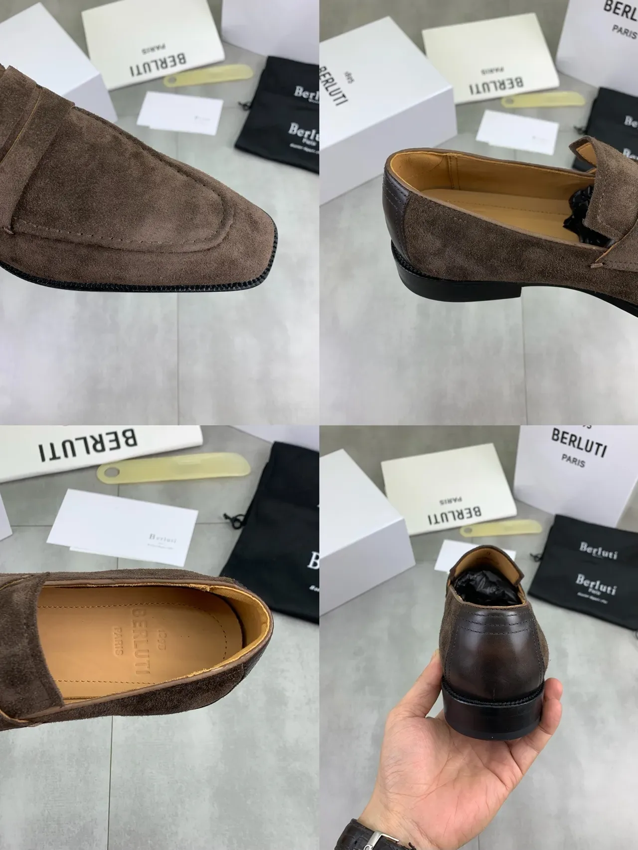 BERLUTI Brown Suede Penny Loafer Men's Loafers 3