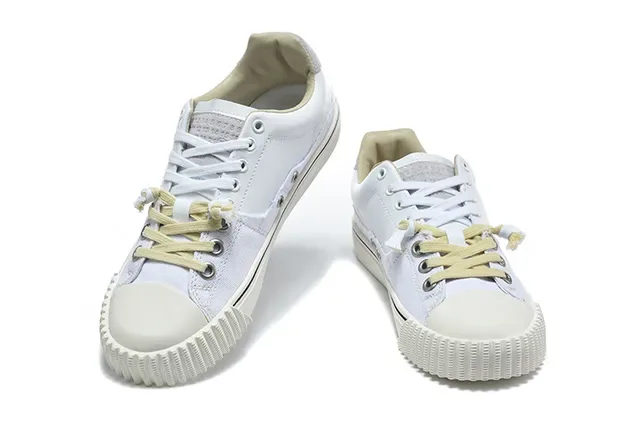 Black and Cream Canvas Low-Top Sneakers 8