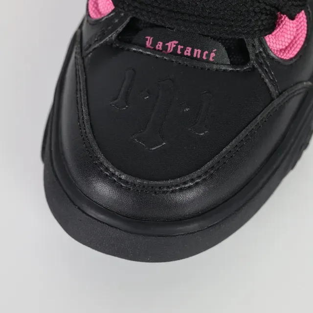 Black and Pink Cutout Detail Lifestyle Sneakers 5