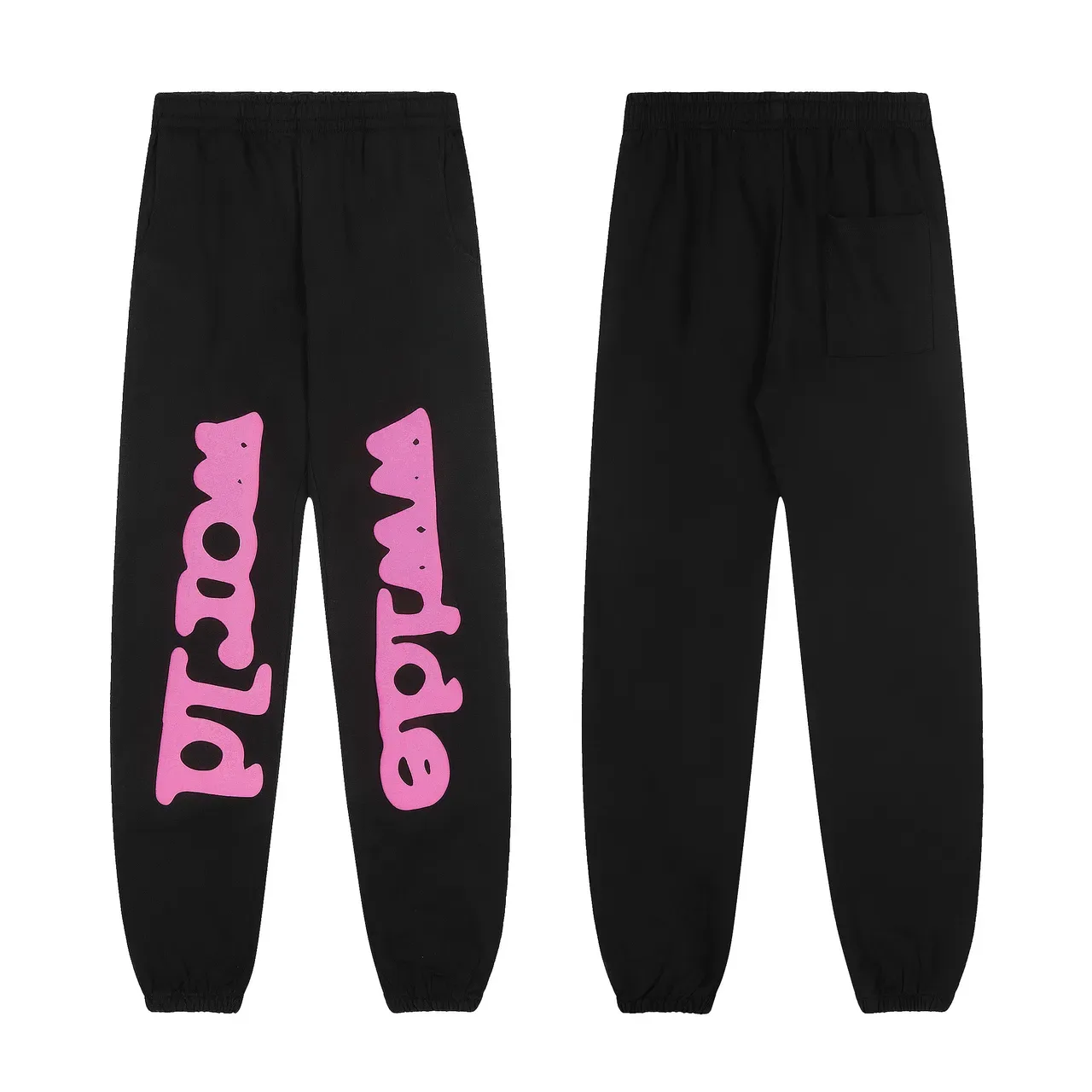 Black and Pink Graphic Print Tracksuit 5