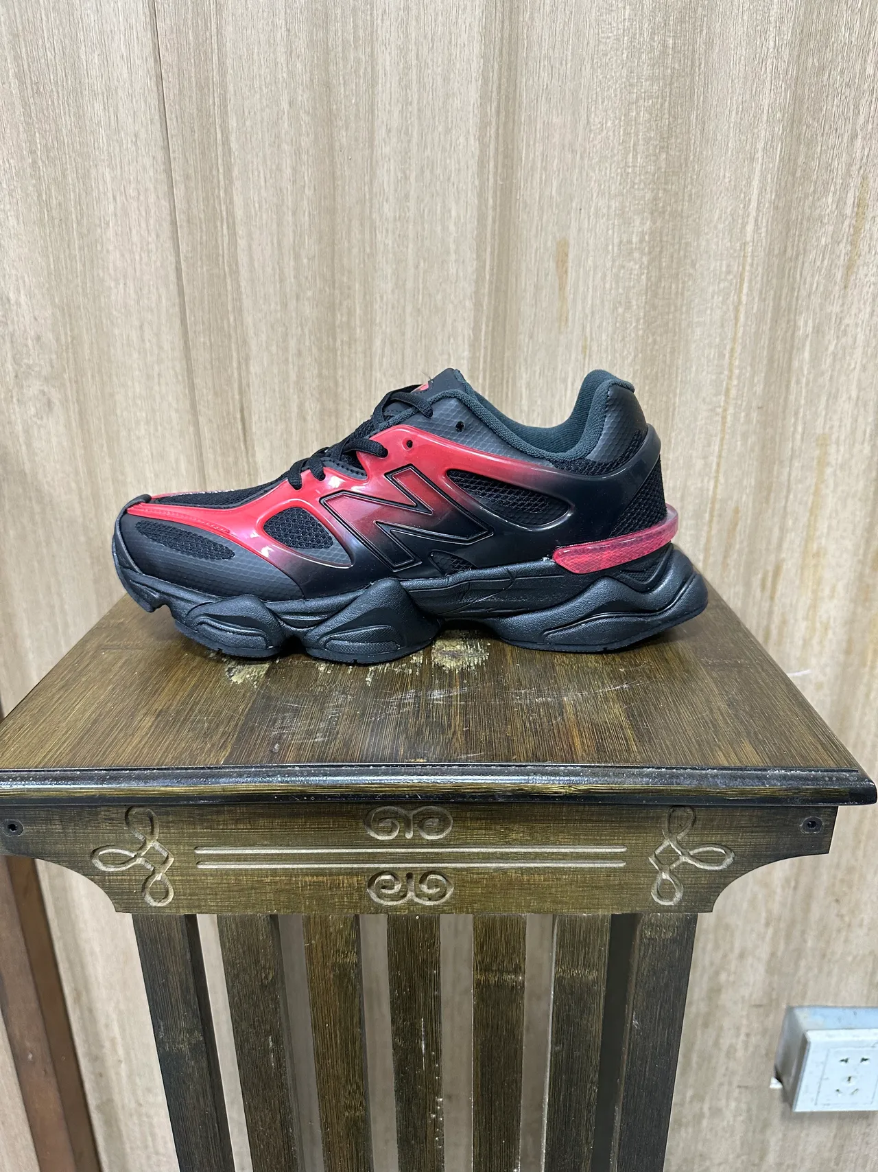 Black and Red Gradient Chunky Sneaker 2