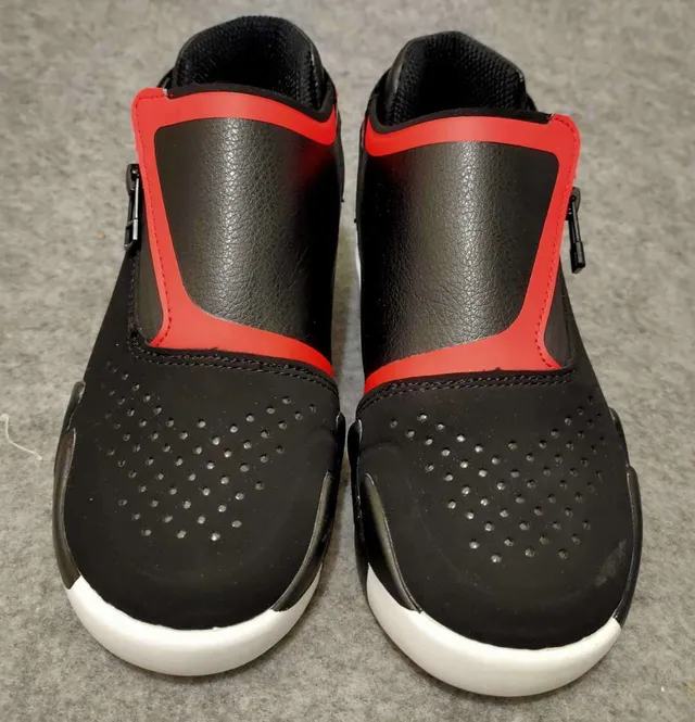 Black and Red Zipper Slip-On Lifestyle Sneakers 9