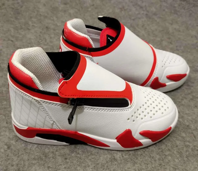 Black and Red Zipper Slip-On Lifestyle Sneakers 22