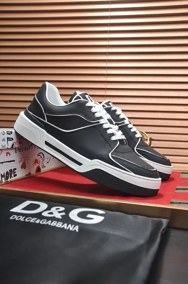 Black and White Contrast Piping Lifestyle Sneaker 8