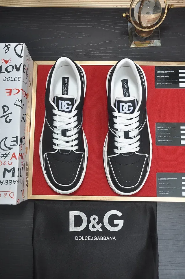 Black and White Contrast Piping Lifestyle Sneaker 9