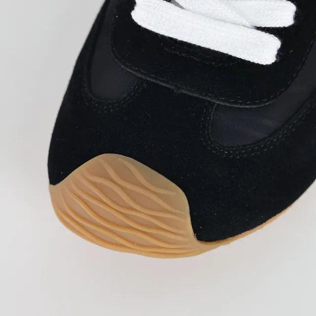 Black and White Monogram Logo Low-Top Lifestyle Sneakers 5
