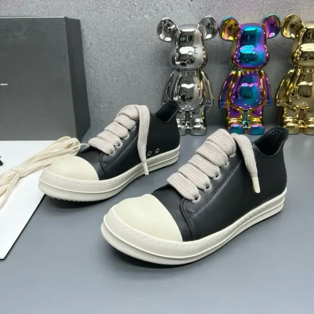 Black and White Platform Lifestyle Sneakers 2