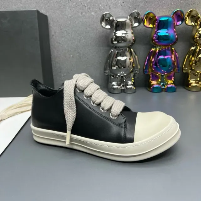Black and White Platform Lifestyle Sneakers 9