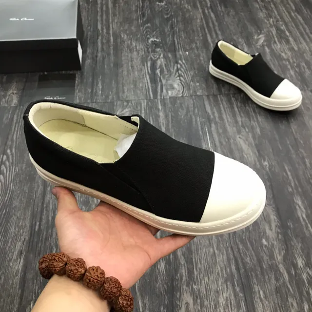 Black and White Slip-On Canvas Shoe 8