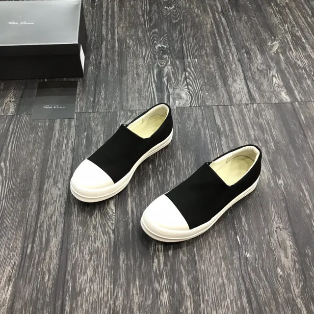 Black and White Slip-On Canvas Shoe 9