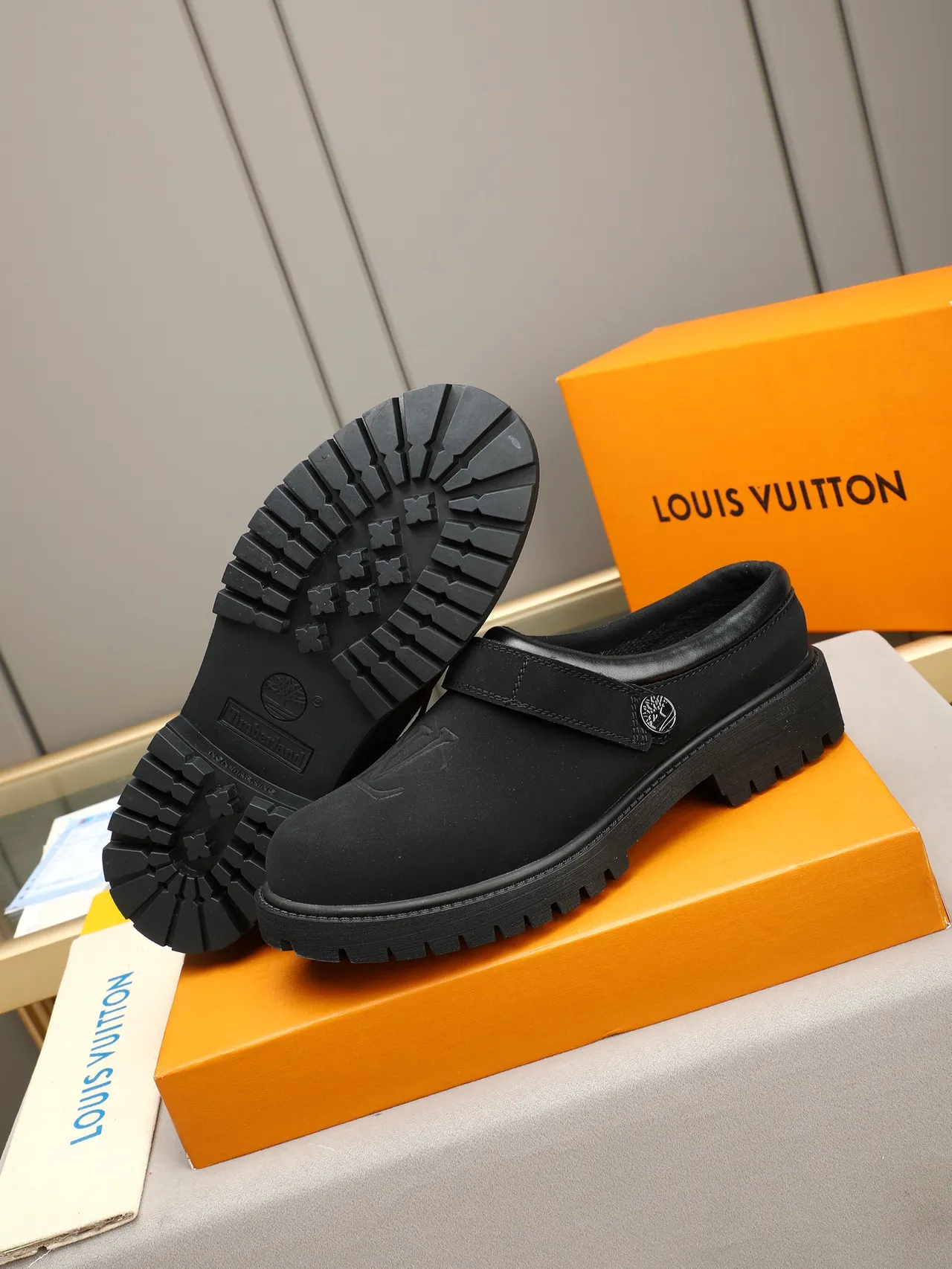 Black Backless Slip-On Strap Closure Casual Shoes 4