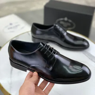 Black Glossy Plain Cap Toe Oxford Shoes