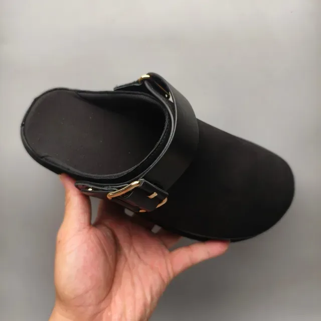 Black Gold Buckle Strap Platform Sole Casual Shoes 3