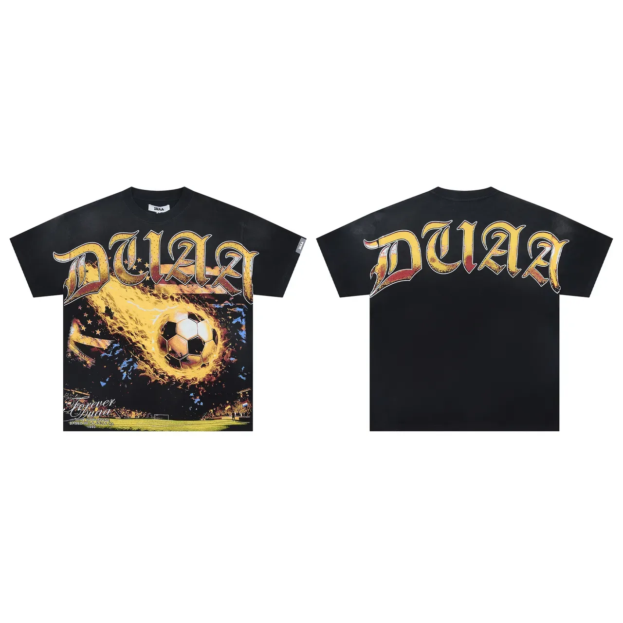 Black Gold Graphic-Print Oversized Fit T-Shirt 2
