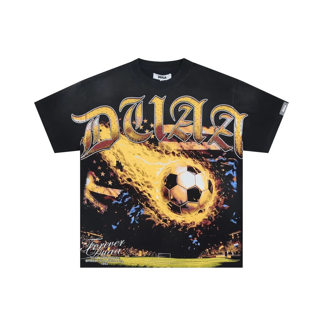 Black Gold Graphic-Print Oversized Fit T-Shirt 3