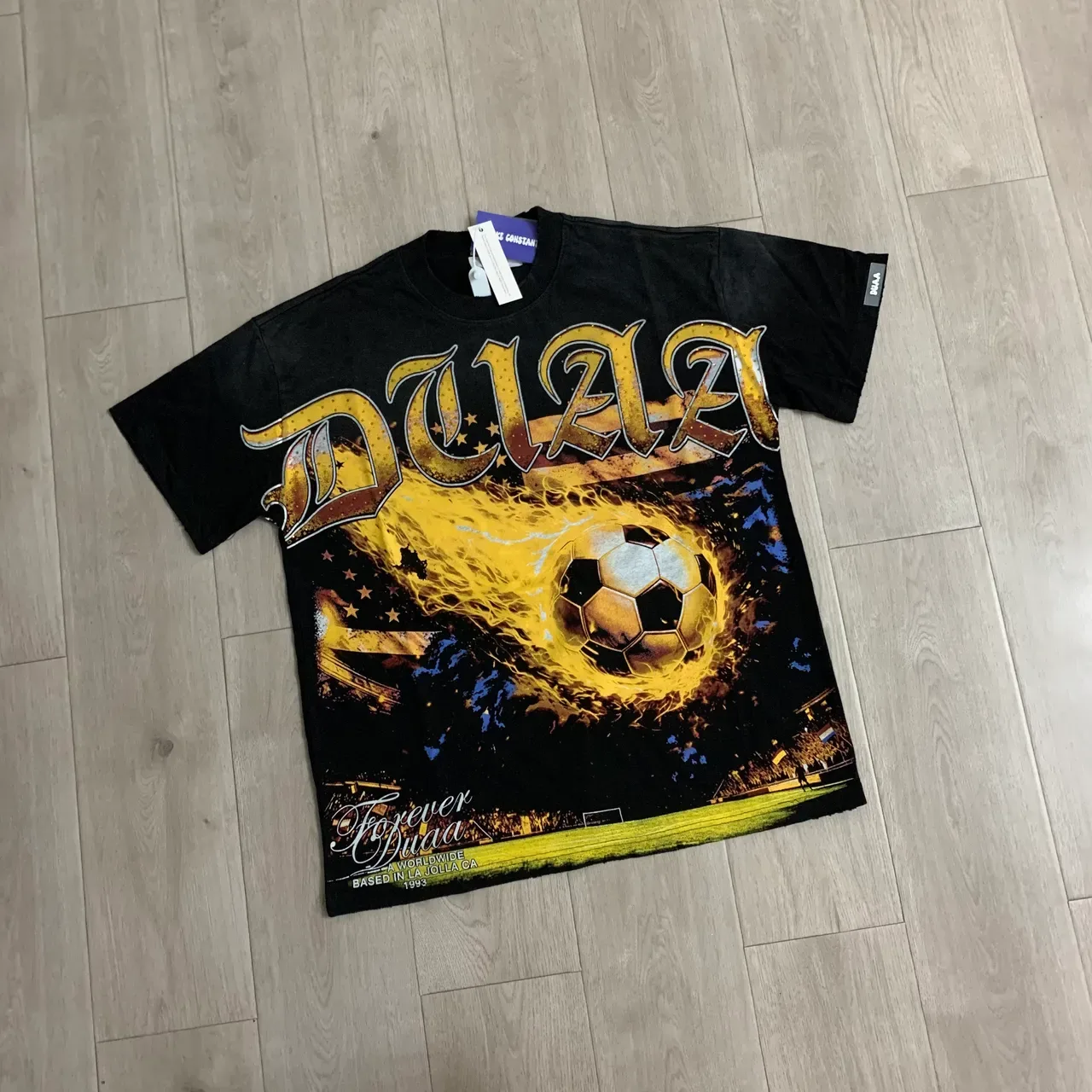 Black Gold Graphic-Print Oversized Fit T-Shirt 5