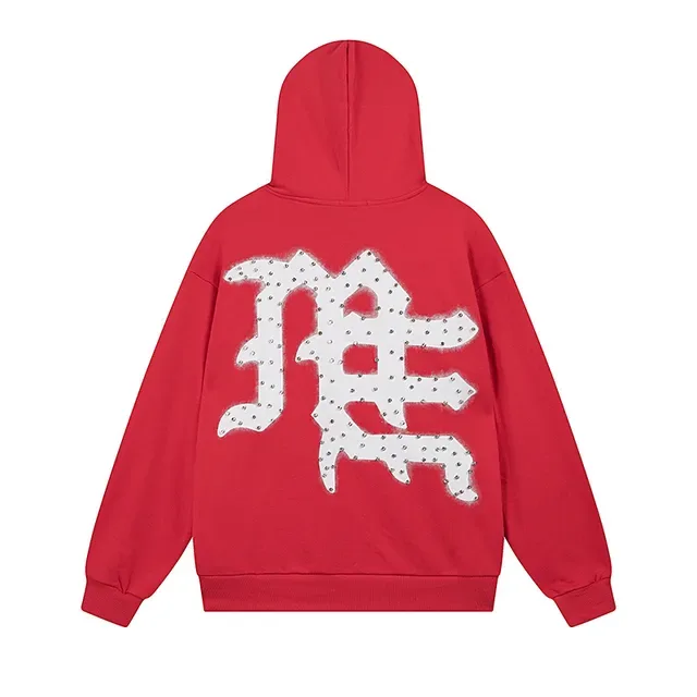 Black Graphic-Print Full-Zip Oversized Hoodie 7