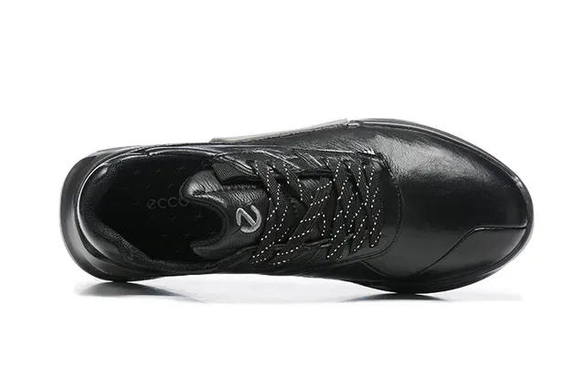 Black Gray Leather Upper Molded Midsole Lifestyle Sneakers 5