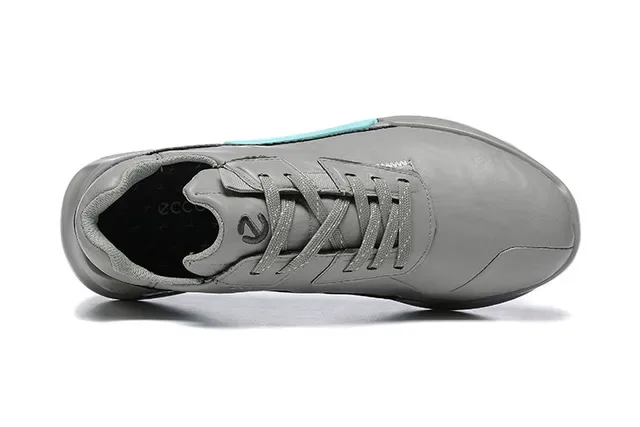 Black Gray Leather Upper Molded Midsole Lifestyle Sneakers 12