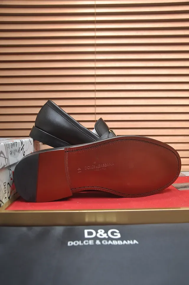 Black Leather Buckle Strap Loafer 3