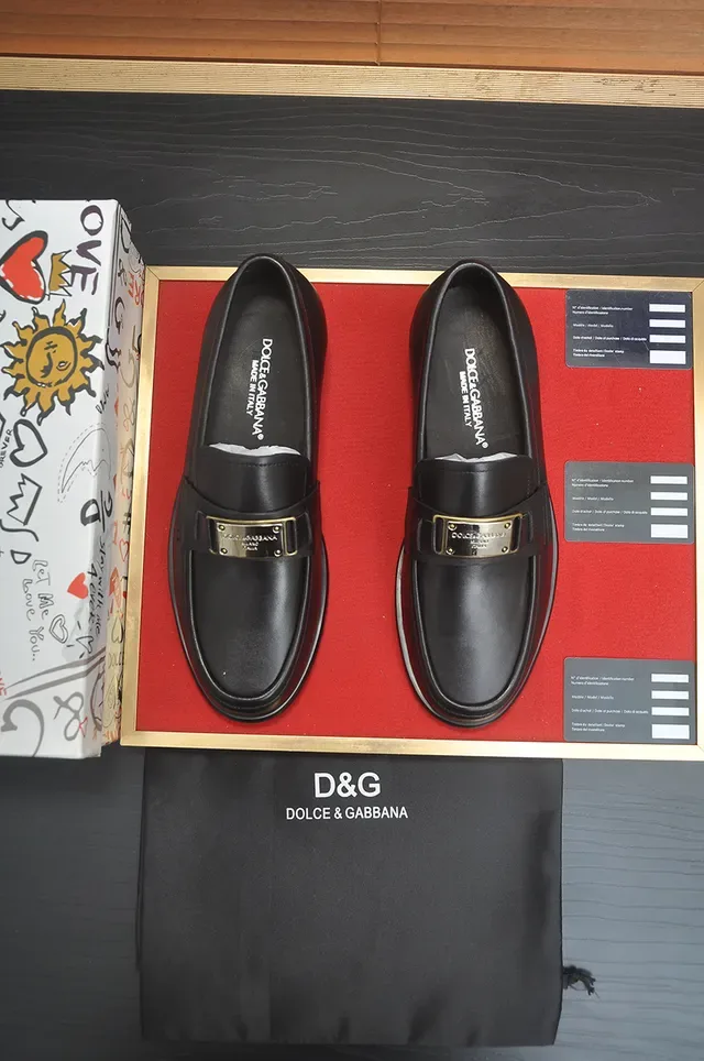 Black Leather Buckle Strap Loafer 5