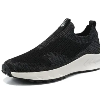Zapatilla lifestyle negra de punto marled slip-on