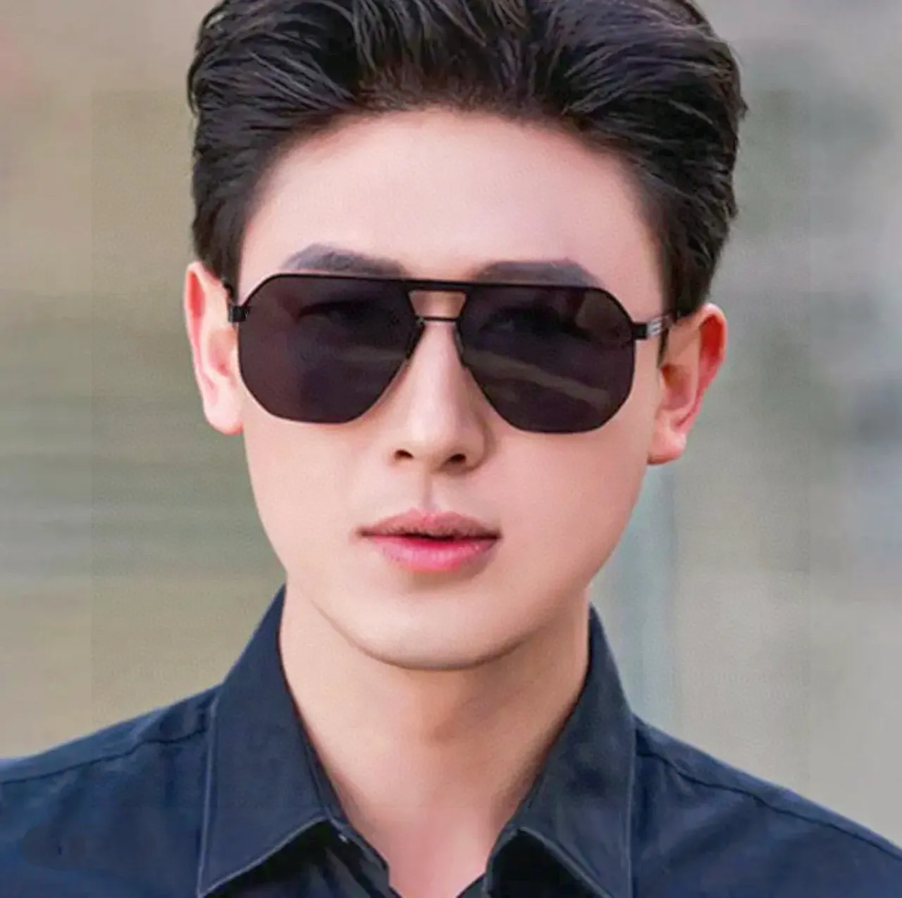 Black Metal Frame Shield Sunglasses 9