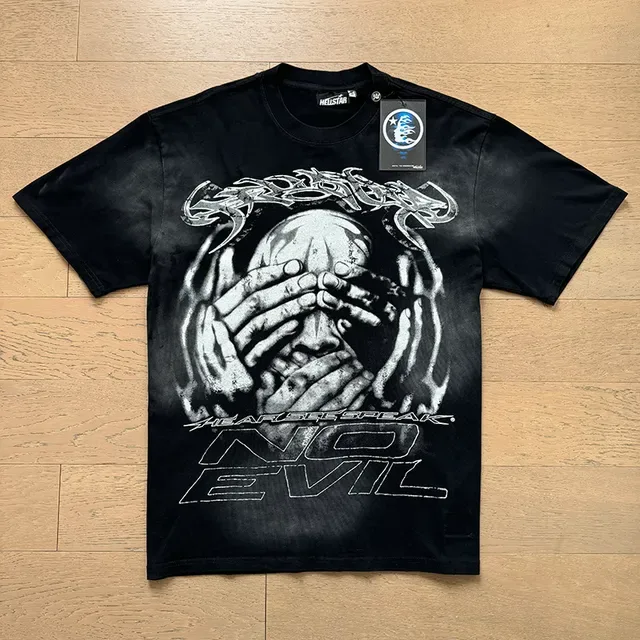 Black Oversized Double-Sided Graphic Print T-Shirt 8