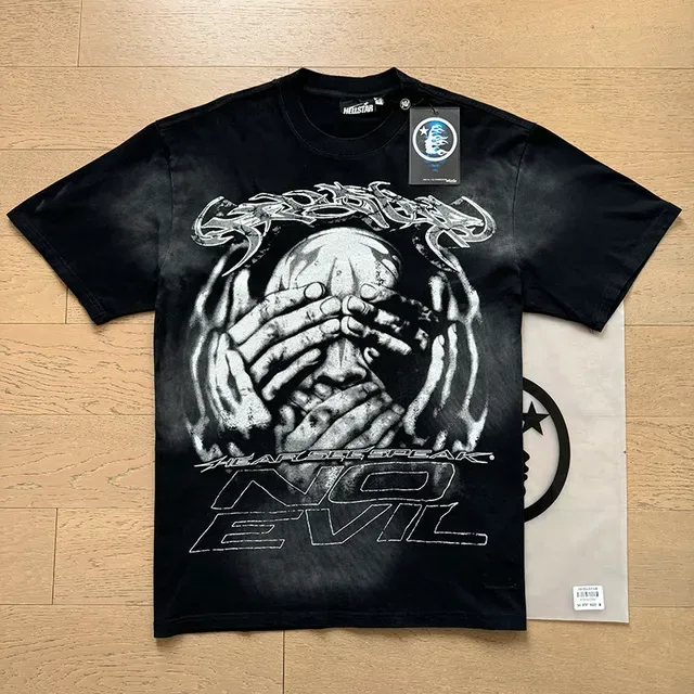 Black Oversized Double-Sided Graphic Print T-Shirt 9