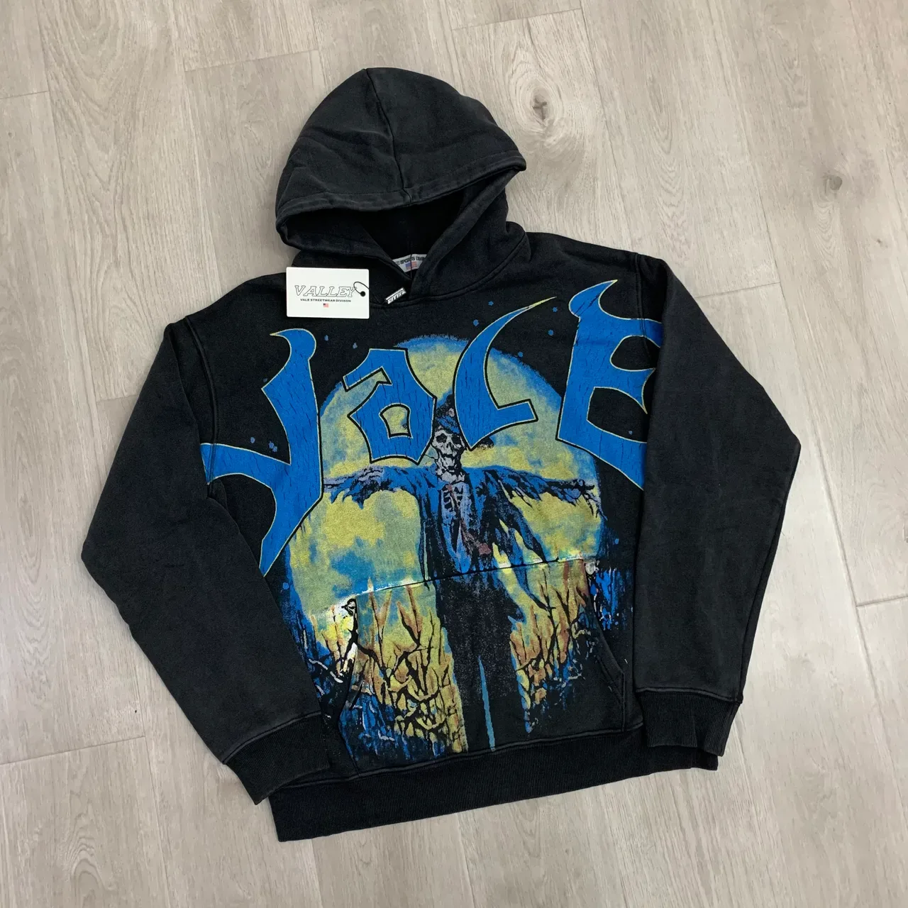 Black Oversized Graphic Print Hoodie 4