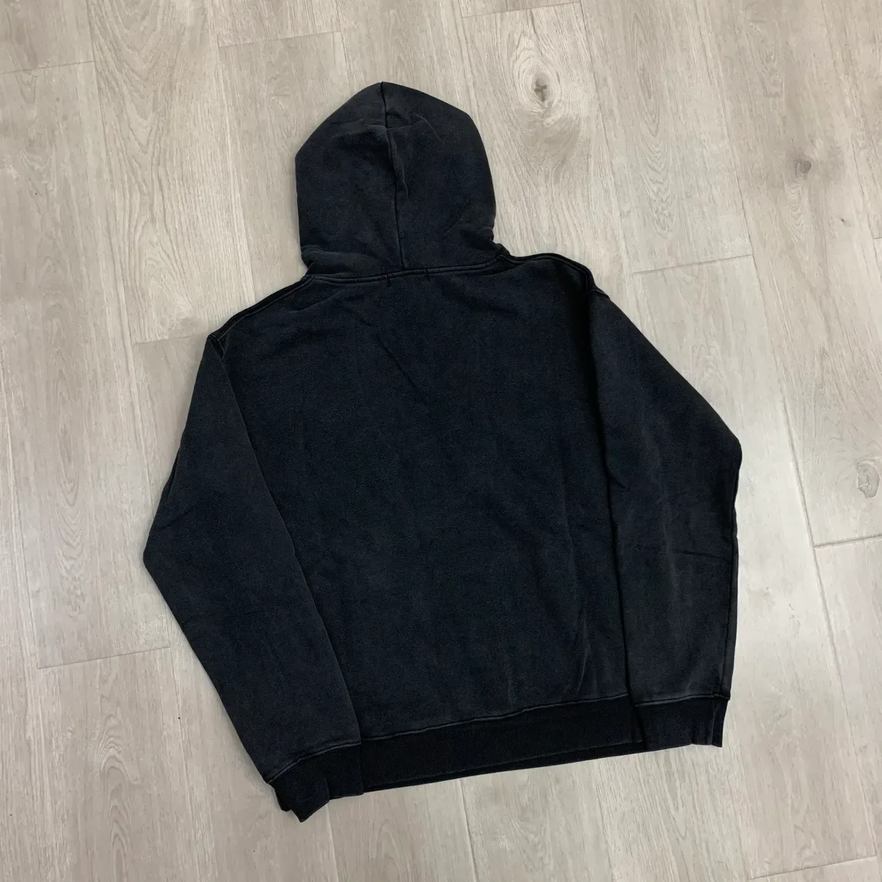 Black Oversized Graphic Print Hoodie 5