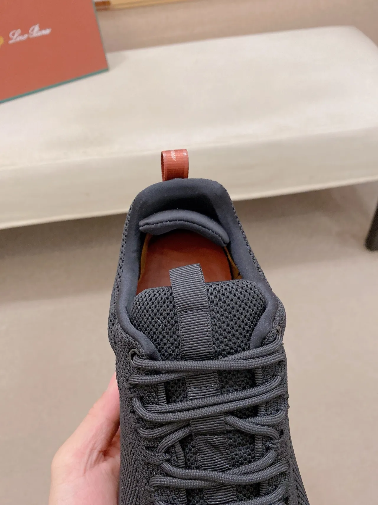 Black Pink Knit Upper Sculpted Midsole Sneakers 4