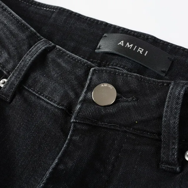 Black Purple Slim-Fit Distressed Jeans 12
