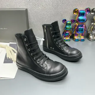 Black Smooth Leather Upper Side Zipper Closure Ankle Boots
