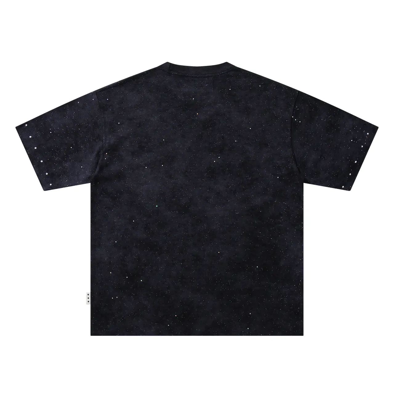 काला Starfield ग्राफिक प्रिंट ओवरसाइज़्ड टी-शर्ट 4