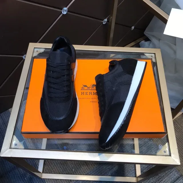 Black Suede and Mesh Low-Top Lace-Up Lifestyle Sneakers 7