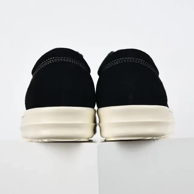 Black Suede Low-Top Platform Sneaker 8